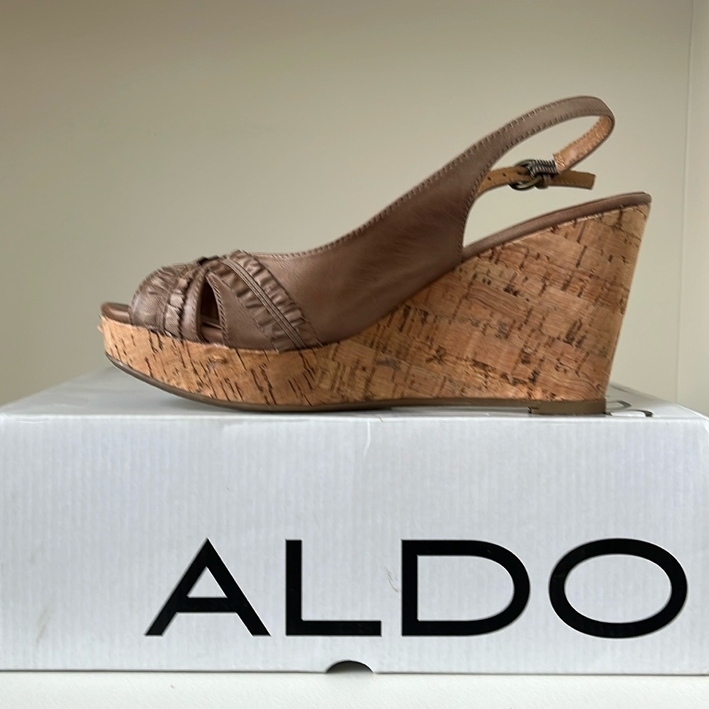 Aldo cork wedge shoe